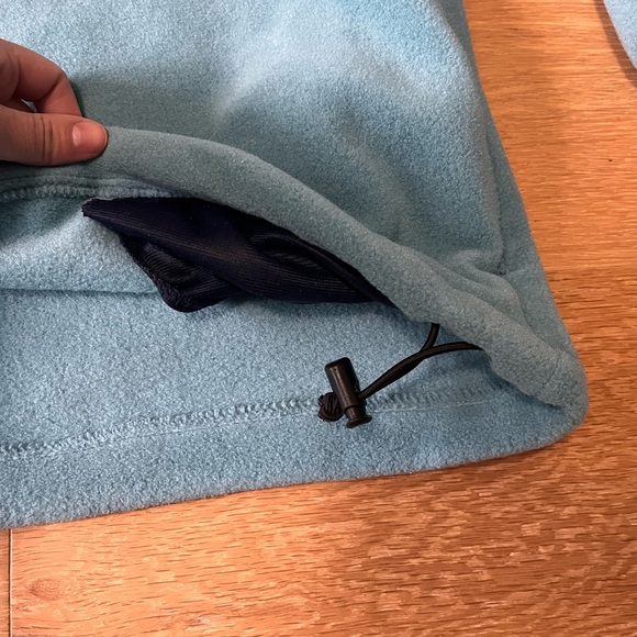 VTG ll bean women’s med pullover quarter snap fleece light blue green vintage - Picture 5 of 10